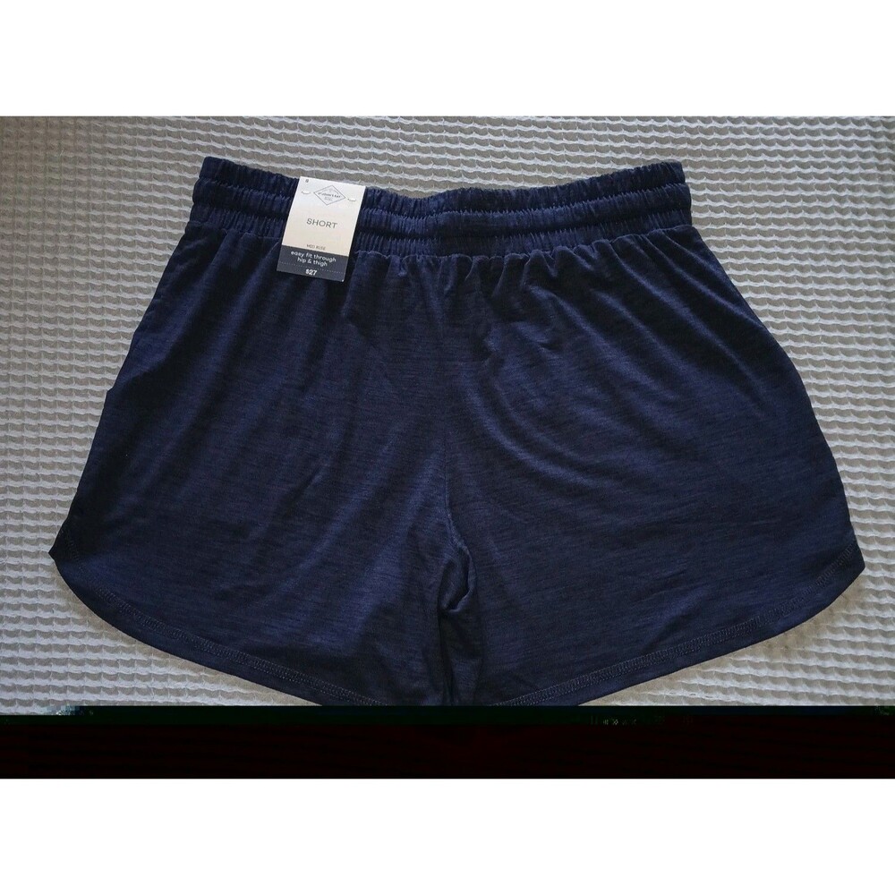 NWT ST JOHN'S BAY Women S Minimalist Pull-On Pockets Drawstring Navy Blue Shorts - Picture 5 of 8